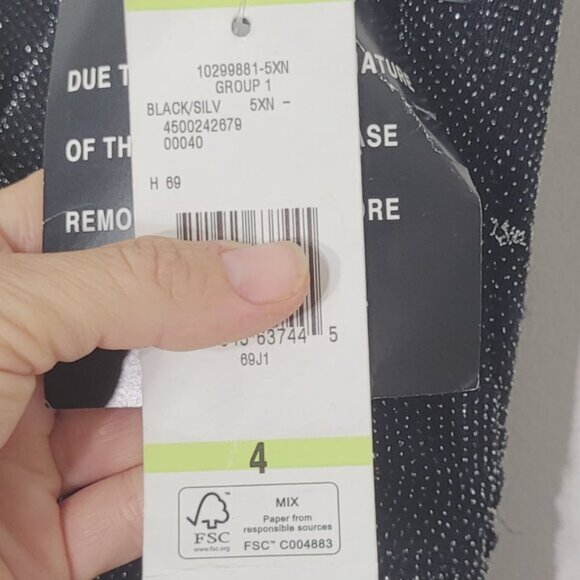 Jones New York NEW Black Metallic Glitter Sleeveless Knee Length Faux Wrap Dress - Picture 6 of 10